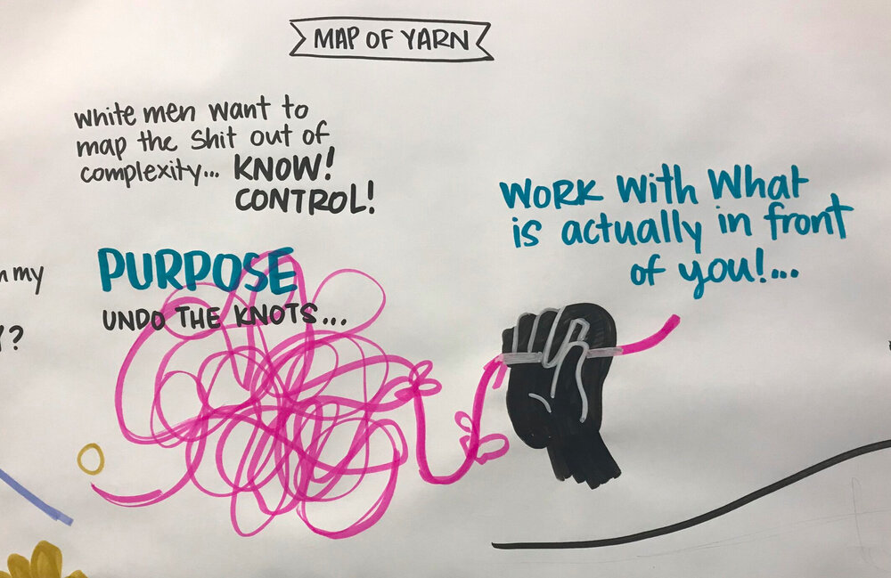 From the graphic recording of the fabulous  Tiaré Jung  at the Equitable Evaluation workshop on November 24, 2019.