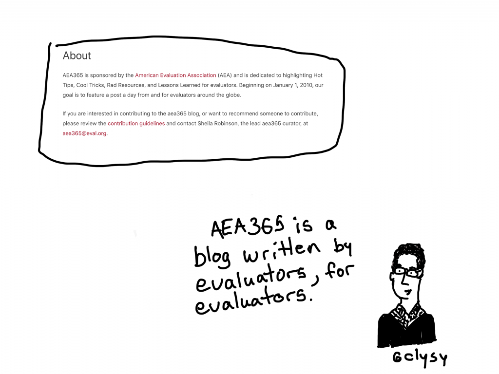 AEA365 is a blog written by evaluators, for evaluators.