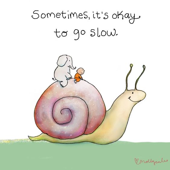 Sometimes its okay to go slow