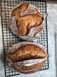 Two loaves of Sourdoughbread
