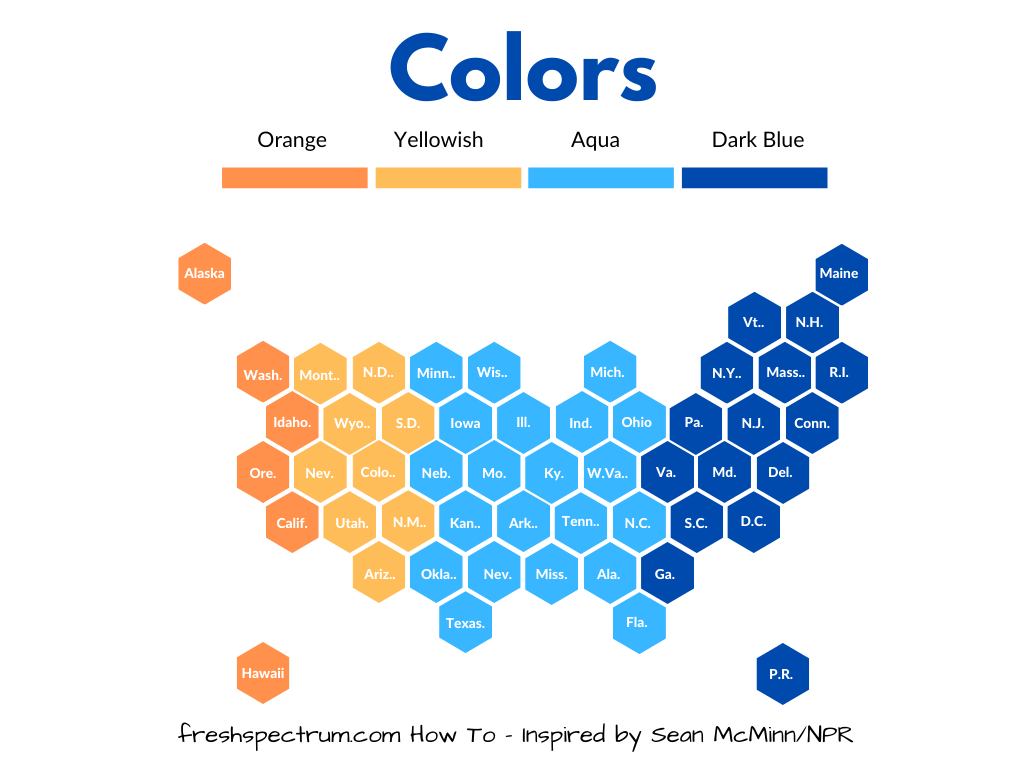 This is another illustrative example of a hex tile map being created in Canva.