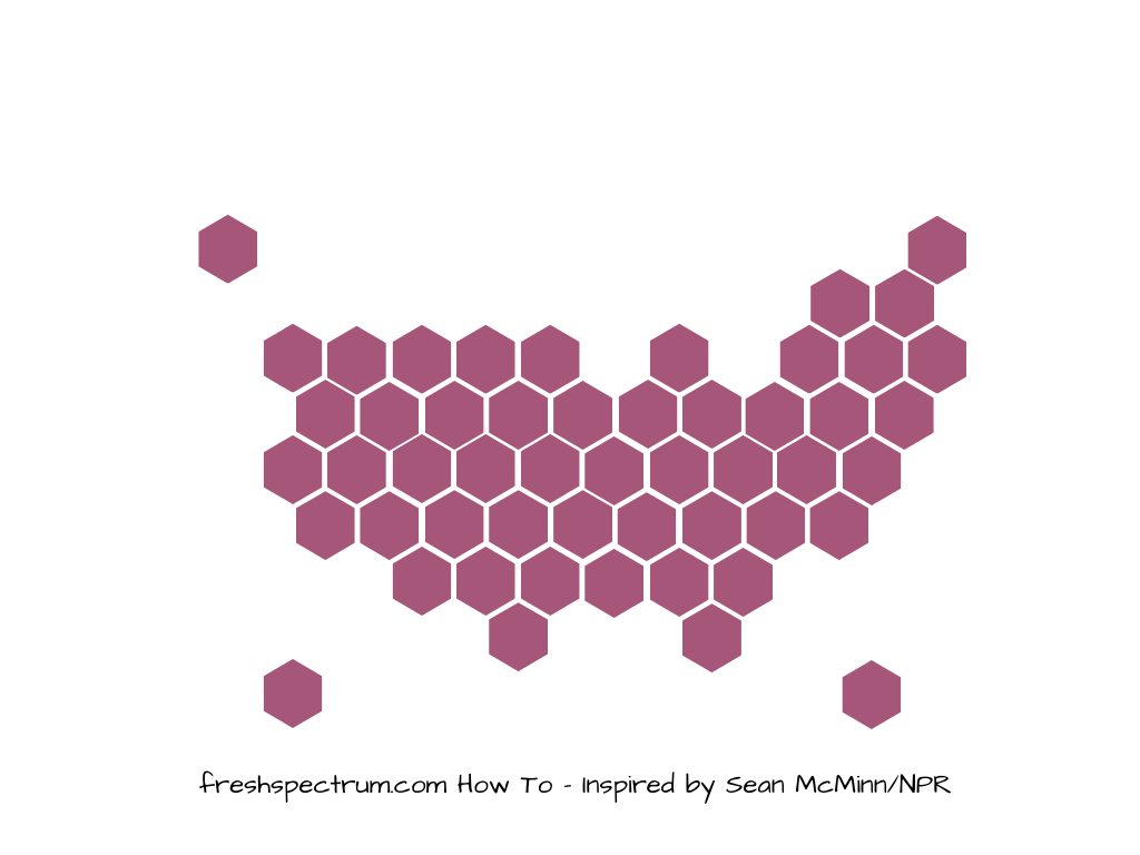 This is another illustrative example of a hex tile map being created in Canva.