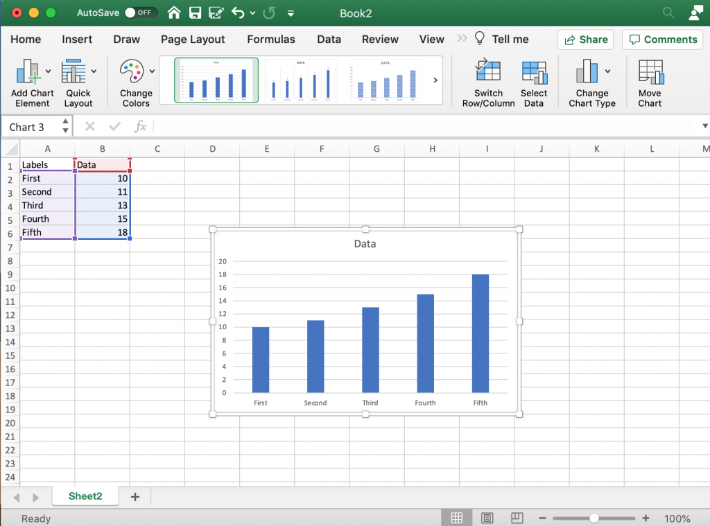 Labeling your bars in Excel.