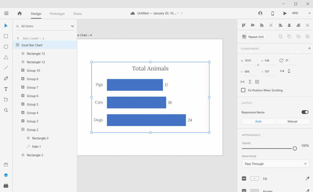 Pasting SVG Chart into Adobe XD