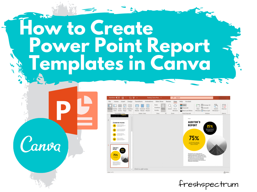 How to Create Power Point Report Templates in Canva - Illustration