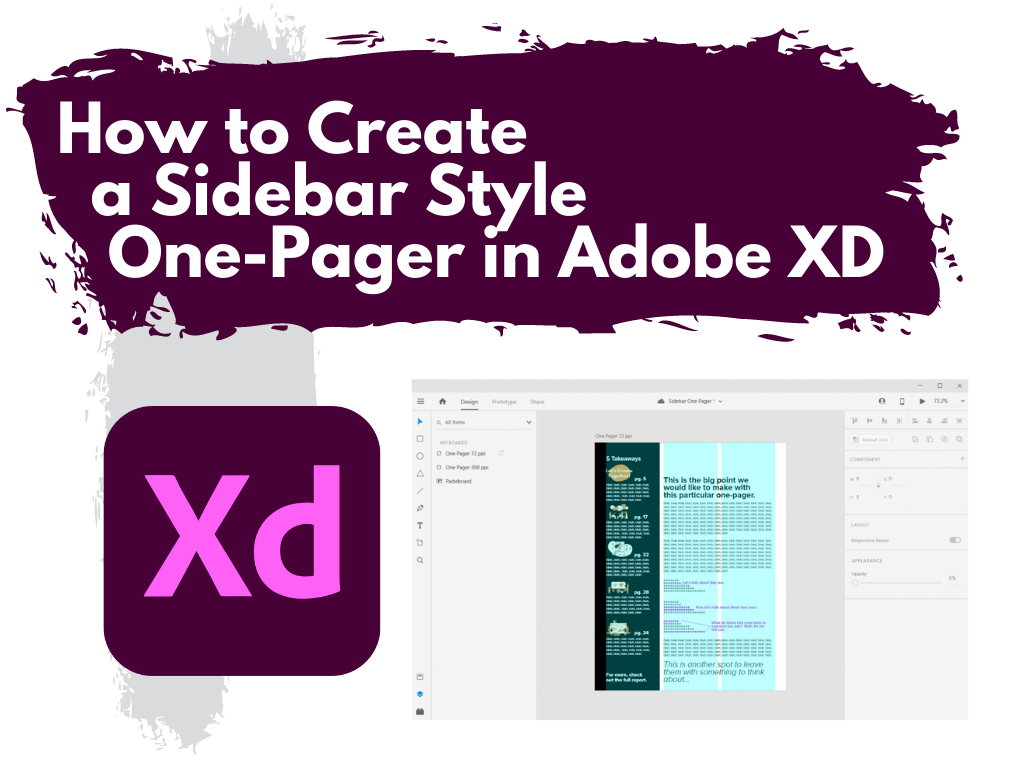 How to create a sidebar style one-pager in Adobe XD.