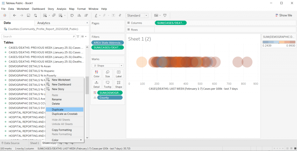 Adding a color variable in Tableau