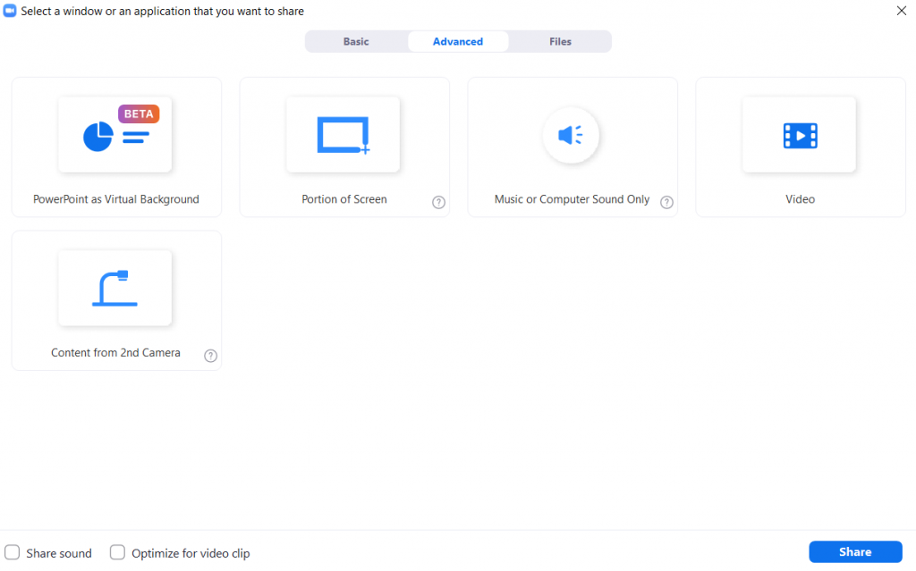 How to Plan and Deliver a Presentation with Zoom (Illustration) Screen Share Advanced Portion of Screen