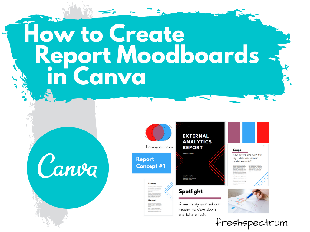 How to create report moodboards in Canva (illustration)