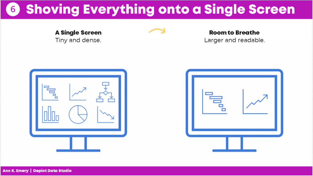 Mistake #6: shoving everything onto a single screen. Leave some room to breathe.