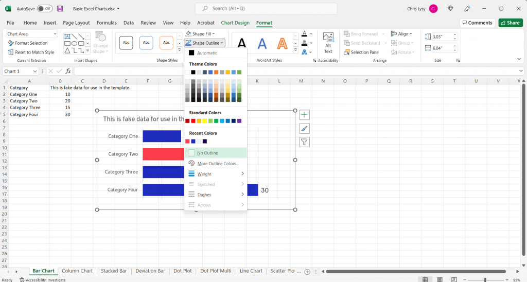 Excel Screenshot Shape Outline