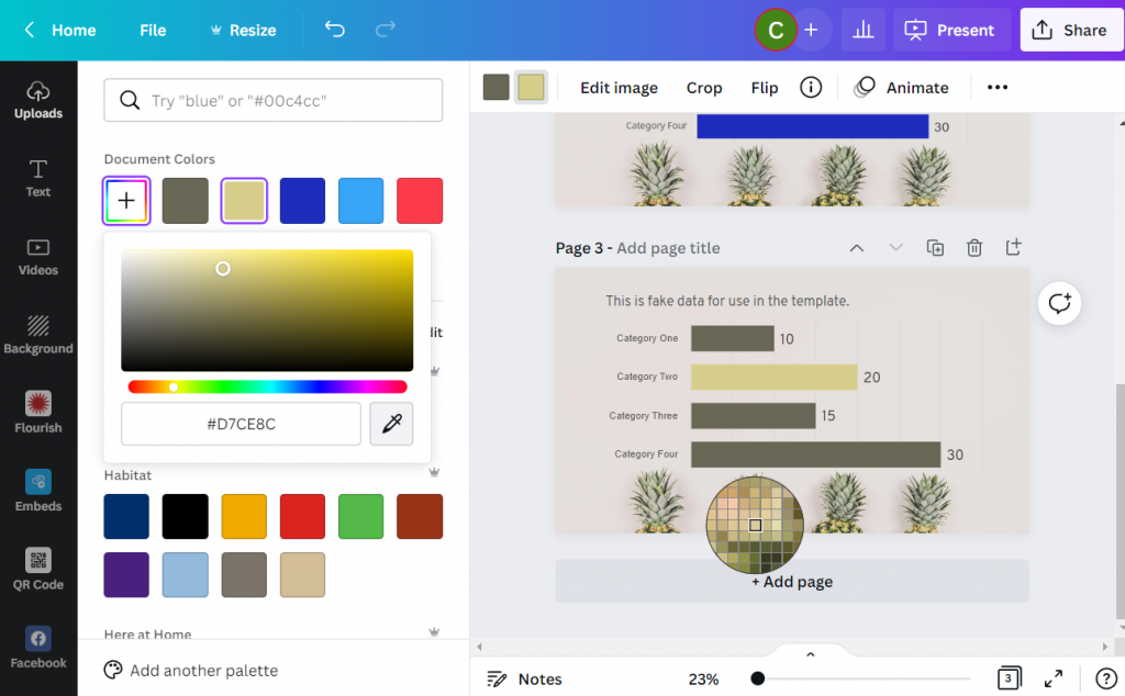 Canva Screenshot Excel Chart SVG Color Dropper