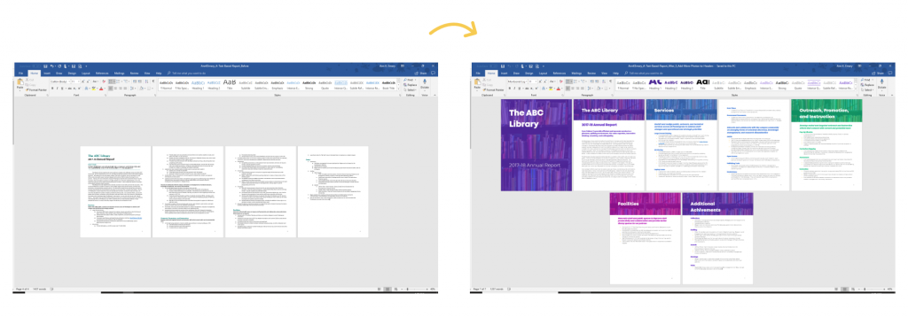 Size your fonts according to their importance. A text hierarchy tells your viewers which information is most important (headings) and which information is least important (the regular ol' paragraphs).