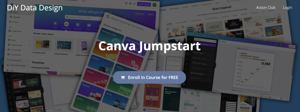 Screenshot of Canva Jumpstart course.